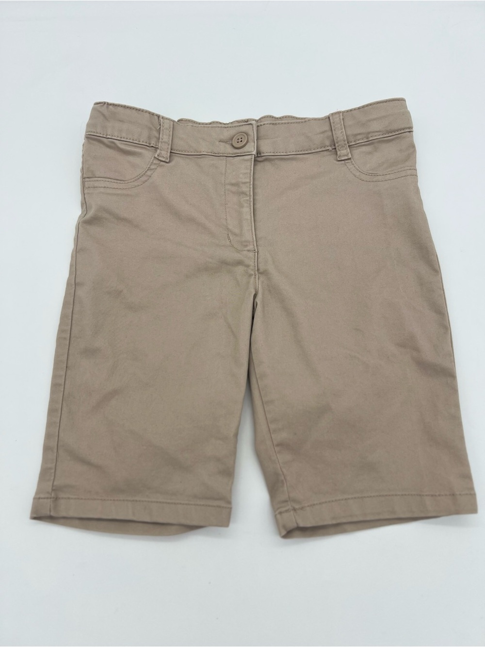 Nautica Boys Uniform Shorts Tan Sz 8 Cotton